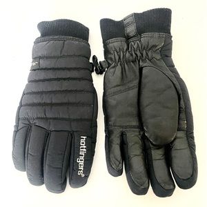 Hotfingers Black Cow Hide Leather & Goretex Insulated Gloves Size Medium